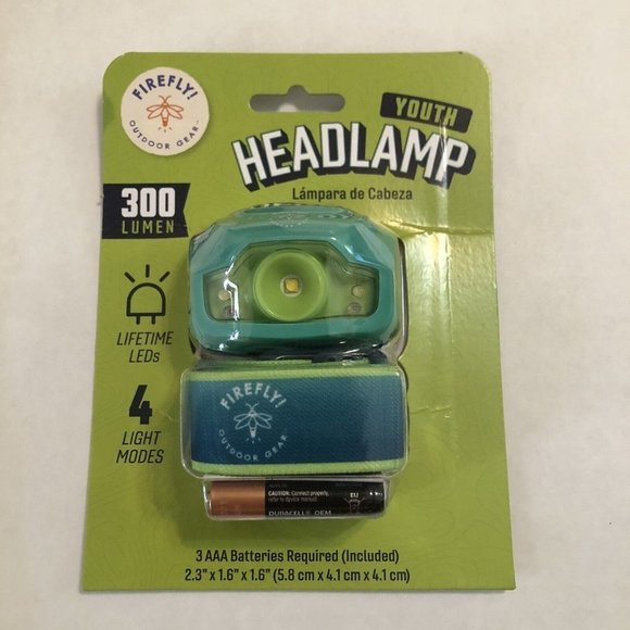 FIREFLY YOUTH HEADLAMP MULTI MODE LED 300 Lumen HEADLAMP  3 AAA BTs Included - Picture 1 of 4